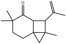 Tricyclo[4.3.0.01,8]nonan-5-one, 4,4,8-trimethyl-7-(1-methylethenyl)- Structure