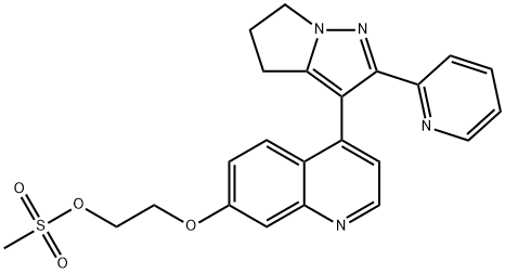 Ethanol, 2-[[4-[5,6-dihydro-2-(2-pyridinyl)-4H-pyrrolo[1,2-b]pyrazol-3-yl]-7-quinolinyl]oxy]-, 1-methanesulfonate