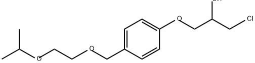 2-Propanol, 1-chloro-3-[4-[[2-(1-methylethoxy)ethoxy]methyl]phenoxy]- Structure