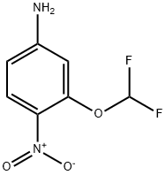 Benzenamine, 3-(difluoromethoxy)-4-nitro- Structure