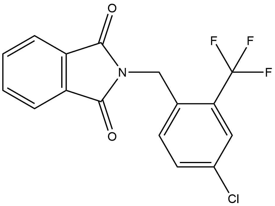 2-[[4-Chloro-2-(trifluoromethyl)phenyl]methyl]-1H-isoindole-1,3(2H)-dione Structure