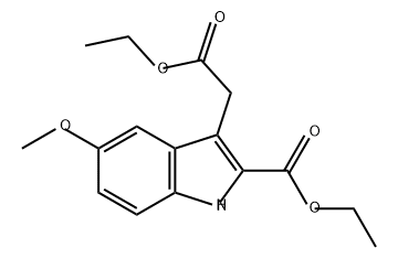 1H-Indole-3-acetic acid, 2-(ethoxycarbonyl)-5-methoxy-, ethyl ester Structure