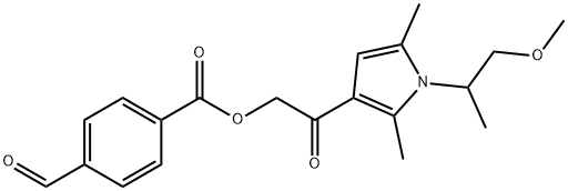 2-[1-(1-methoxypropan-2-yl)-2,5-dimethyl-1H-pyrr ol-3-yl]-2-oxoethyl 4-formylbenzoate Structure