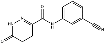 3-Pyridazinecarboxamide, N-(3-cyanophenyl)-1,4,5,6-tetrahydro-6-oxo- Structure