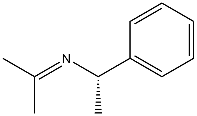 Benzenemethanamine, α-methyl-N-(1-methylethylidene)-, (αS)- Structure