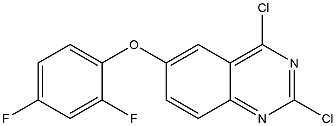 2,4-dichloro-6-(2,4-difluoro-phenoxy)-quinazoline Structure
