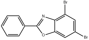 Benzoxazole, 4,6-dibromo-2-phenyl- Structure
