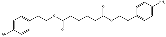 Hexanedioic acid, 1,6-bis[2-(4-aminophenyl)ethyl] ester Structure