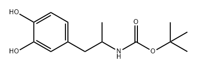 Carbamic acid, [2-(3,4-dihydroxyphenyl)-1-methylethyl]-, 1,1-dimethylethyl ester (9CI) Structure