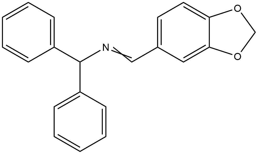 Benzenemethanamine, N-(1,3-benzodioxol-5-ylmethylene)-α-phenyl- Structure