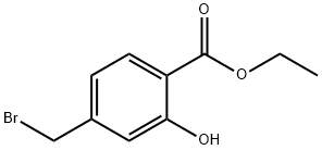 Benzoic acid, 4-(bromomethyl)-2-hydroxy-, ethyl ester Structure