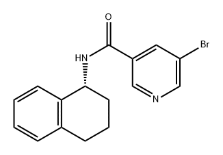 3-Pyridinecarboxamide, 5-bromo-N-[(1R)-1,2,3,4-tetrahydro-1-naphthalenyl]- Structure