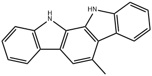 Indolo[2,3-a]carbazole, 11,12-dihydro-5-methyl- Structure