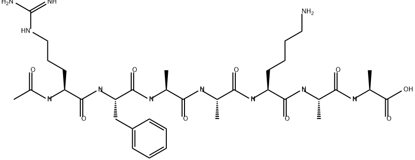 L-Alanine, N2-acetyl-L-arginyl-L-phenylalanyl-L-alanyl-L-alanyl-L-lysyl-L-alanyl- Structure