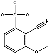 Benzenesulfonyl chloride, 2-cyano-3-methoxy- Structure