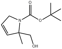 tert-butyl 2-(hydroxymethyl)-2-methyl-2,5-dihydro-1H-pyrrol e-1-carboxylate Structure