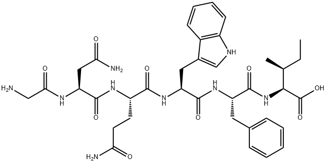 L-Isoleucine, glycyl-L-asparaginyl-L-glutaminyl-L-tryptophyl-L-phenylalanyl- Structure