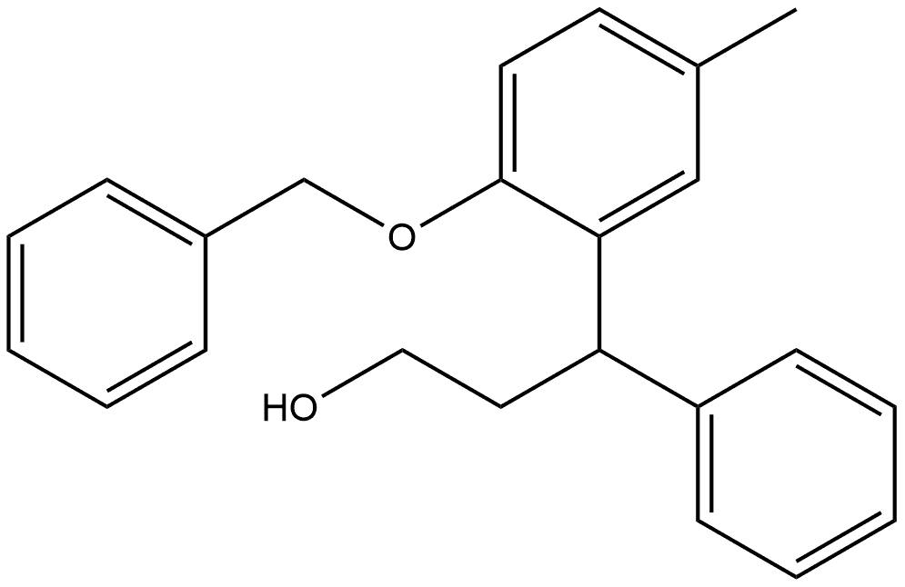 Benzenepropanol, 5-methyl-γ-phenyl-2-(phenylmethoxy)- Structure