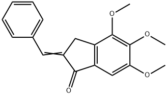 1H-Inden-1-one, 2,3-dihydro-4,5,6-trimethoxy-2-(phenylmethylene)- Structure