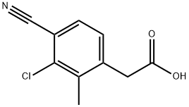 Benzeneacetic acid, 3-chloro-4-cyano-2-methyl- Structure