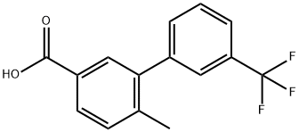 6-Methyl-3'-(trifluoromethyl)-[1,1'-biphenyl]-3-carboxylic acid Structure