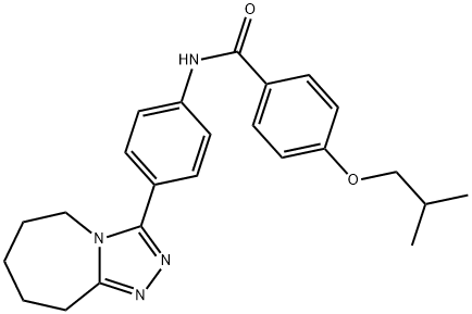Benzamide, 4-(2-methylpropoxy)-N-[4-(6,7,8,9-tetrahydro-5H-1,2,4-triazolo[4,3-a]azepin-3-yl)phenyl]- Structure