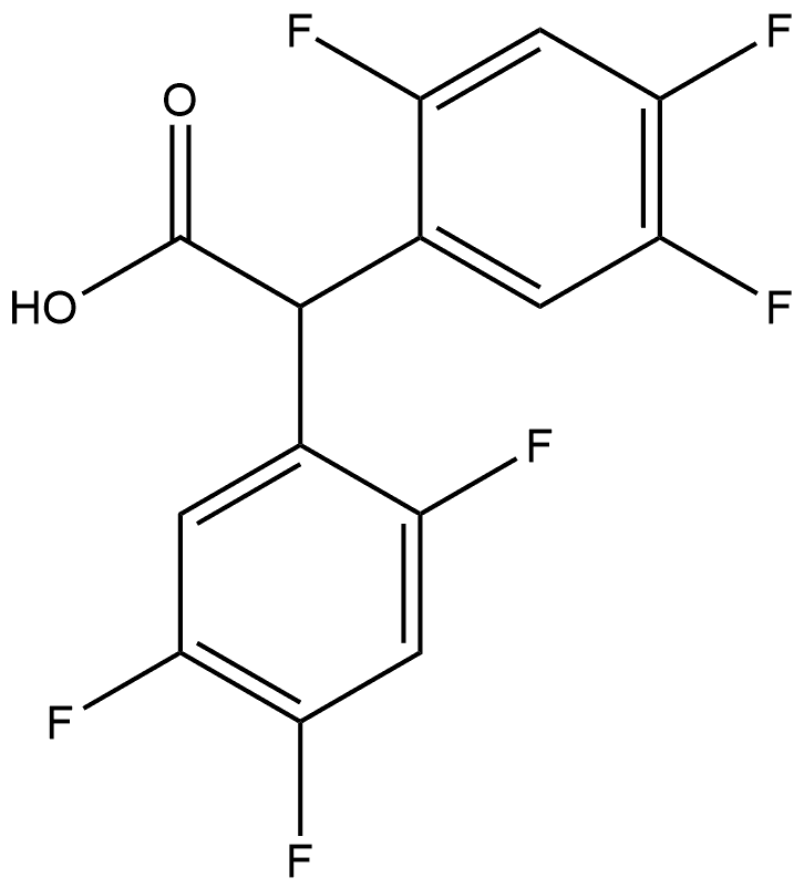 Benzeneacetic acid, 2,4,5-trifluoro-α-(2,4,5-trifluorophenyl)- Structure