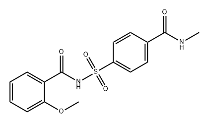 Benzamide, 2-methoxy-N-[[4-[(methylamino)carbonyl]phenyl]sulfonyl]- Structure