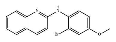 2-Quinolinamine, N-(2-bromo-4-methoxyphenyl)- Structure