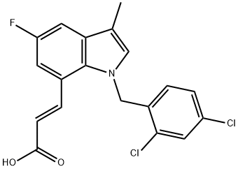 2-Propenoic acid, 3-[1-[(2,4-dichlorophenyl)methyl]-5-fluoro-3-methyl-1H-indol-7-yl]-, (2E)- Structure