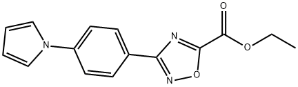 ETHYL 3-[4-(1H-PYRROL-1-YL)PHENYL]-1,2,4-OXADIAZOLE-5-CARBOXYLATE Structure