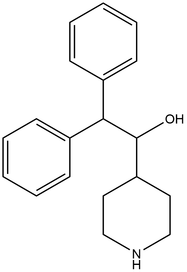 4-(ALPHA, ALPHA DIPHENYL) PIPERIDINE METHANOL HYDROCHLORIDE MONOHYDRATE Structure