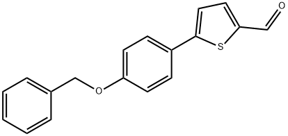 2-Thiophenecarboxaldehyde, 5-[4-(phenylmethoxy)phenyl]- Structure