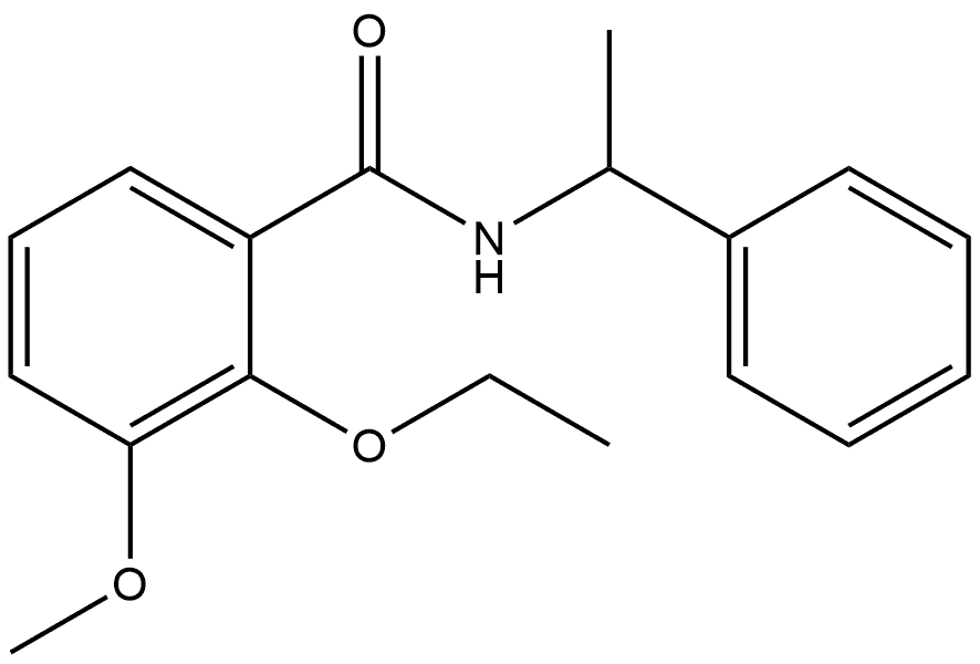 2-Ethoxy-3-methoxy-N-(1-phenylethyl)benzamide Structure