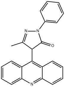 3H-Pyrazol-3-one, 4-(9-acridinyl)-2,4-dihydro-5-methyl-2-phenyl- Structure
