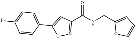 3-Isoxazolecarboxamide, 5-(4-fluorophenyl)-N-(2-furanylmethyl)- Structure