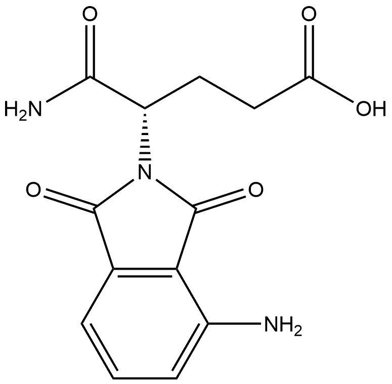 2H-Isoindole-2-butanoic acid, 4-amino-γ-(aminocarbonyl)-1,3-dihydro-1,3-dioxo-, (γS)- Structure