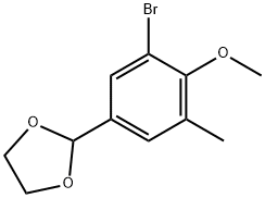 1,3-Dioxolane, 2-(3-bromo-4-methoxy-5-methylphenyl)- Structure