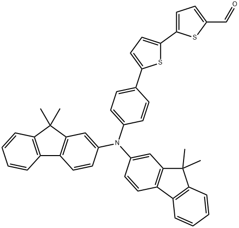 [2,2'-Bithiophene]-5-carboxaldehyde, 5'-[4-[bis(9,9-dimethyl-9H-fluoren-2-yl)amino]phenyl]- Structure