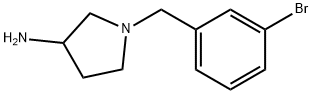 3-Pyrrolidinamine, 1-[(3-bromophenyl)methyl]- Structure