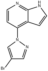 1H-Pyrrolo[2,3-b]pyridine, 4-(4-bromo-1H-pyrazol-1-yl)- Structure