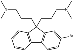9H-Fluorene-9,9-dipropanamine, 2-bromo-N,N,N',N'-tetramethyl- Structure