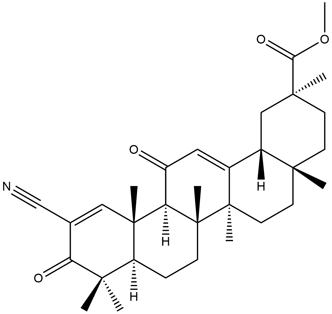 Oleana-1,12-dien-29-oic acid, 2-cyano-3,11-dioxo-, methyl ester, (20β)- Structure
