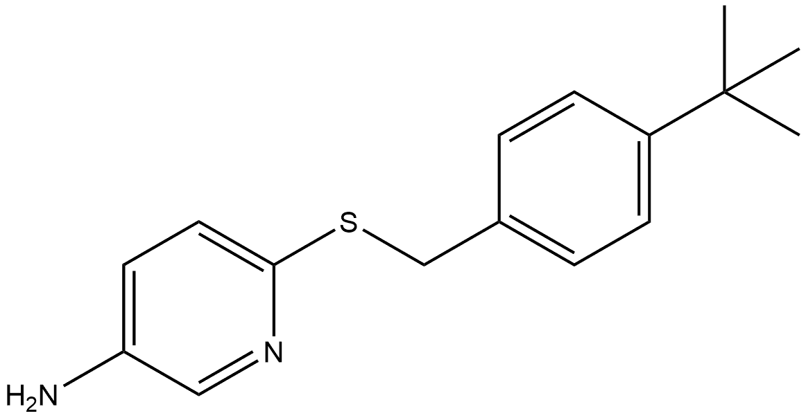 6-[[[4-(1,1-Dimethylethyl)phenyl]methyl]thio]-3-pyridinamine Structure