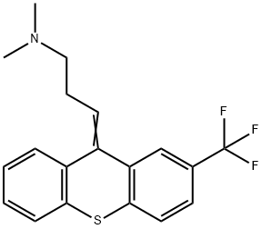 1-Propanamine, N,N-dimethyl-3-[2-(trifluoromethyl)-9H-thioxanthen-9-ylidene]- Structure