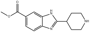 2-(Piperidin-4-yl)-1H-benzimidazole-5-carboxylic acid methyl ester Structure