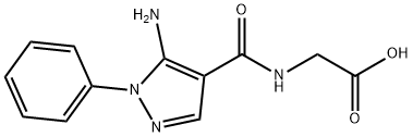 Glycine, N-[(5-amino-1-phenyl-1H-pyrazol-4-yl)carbonyl]- Structure