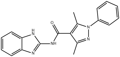 1H-Pyrazole-4-carboxamide, N-1H-benzimidazol-2-yl-3,5-dimethyl-1-phenyl- Structure