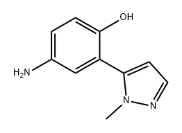 Phenol, 4-amino-2-(1-methyl-1H-pyrazol-5-yl)- Structure