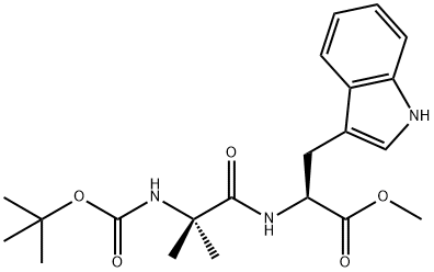 L-Tryptophan, N-[(1,1-dimethylethoxy)carbonyl]-2-methylalanyl-, methyl ester Structure